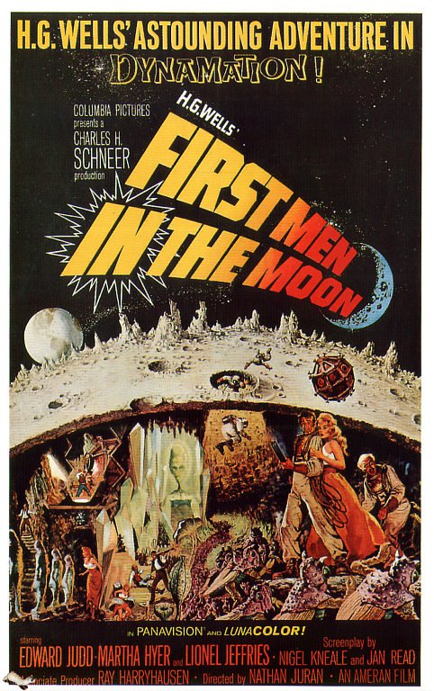 Tableaux sur toile, riproduzione del poster del film First Men In The Moon 1964