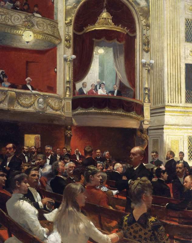Fischer Paul An Evening At The Royal Theatre Copenhagen 1887 88 canvas print