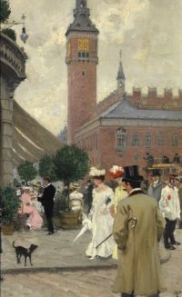 Fischer Paul Copenhagen Town Hall Ca. 1900 canvas print