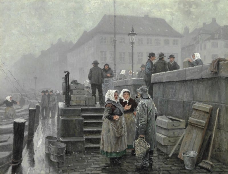 Fischer Paul Fishermen And Fishermen S Wives At Gammel Strand In Copenhagen canvas print
