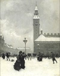 Fischer Paul In Copenhagen On A Snowy Day
