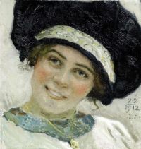 Fischer Paul Porträt einer Dame, die angeblich die zweite Frau des Künstlers war, 1912
