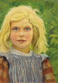 Fischer Paul Portrait Of A Young Girl 1 canvas print