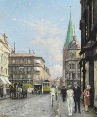 Fischer Paul Street Scene From Saint Clemens Torv canvas print