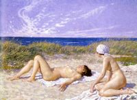 Fischer Paul Sunbathing In The Dunes 1916 canvas print