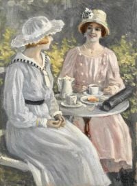 Fischer Paul Tea In The Garden 1917