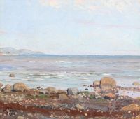 Fischer Paul Blick von einer Küste 1910