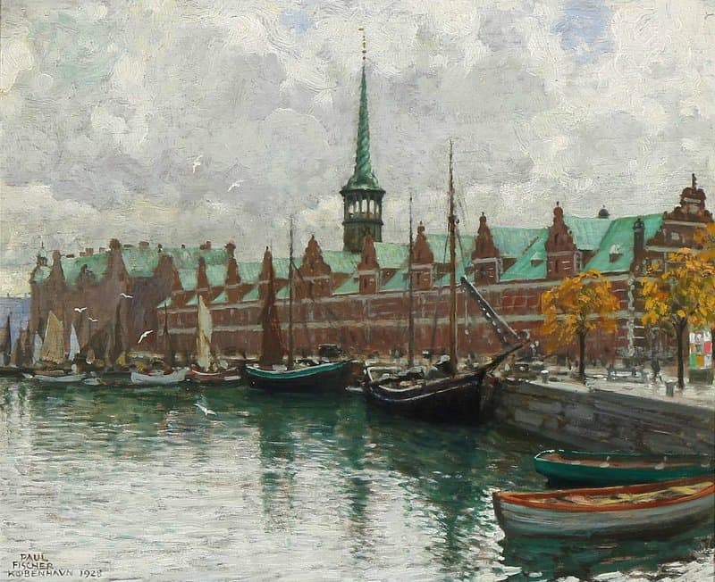 Fischer Paul View From Holmens Kanal Towards The Stoch Exchange Copenhagen canvas print