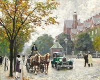 Fischer Paul View Of H. C. Andersen S Boulevard And The City Hall Square In Copenhagen canvas print