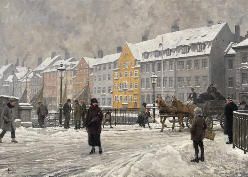 Fischer Paul Winter Day In Nyhavn Seen From Nyhavn Bridge 1924 canvas print