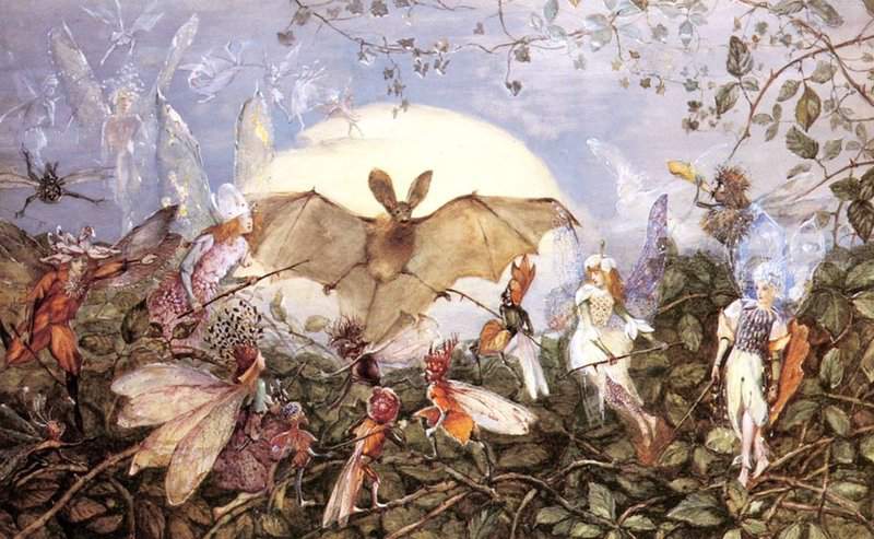 Fitzgerald John Anster Christian Fairy Hordes Attacking A Bat canvas print