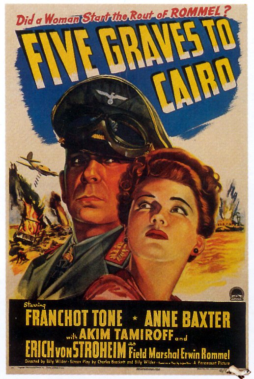 Póster de la película Five Graves To Cairo 1943