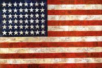 Flagge von Jasper Johns Leinwanddruck