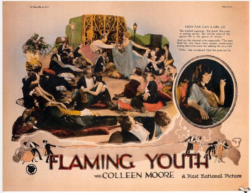 Flaming Youth 1929 Movie Poster stampa su tela