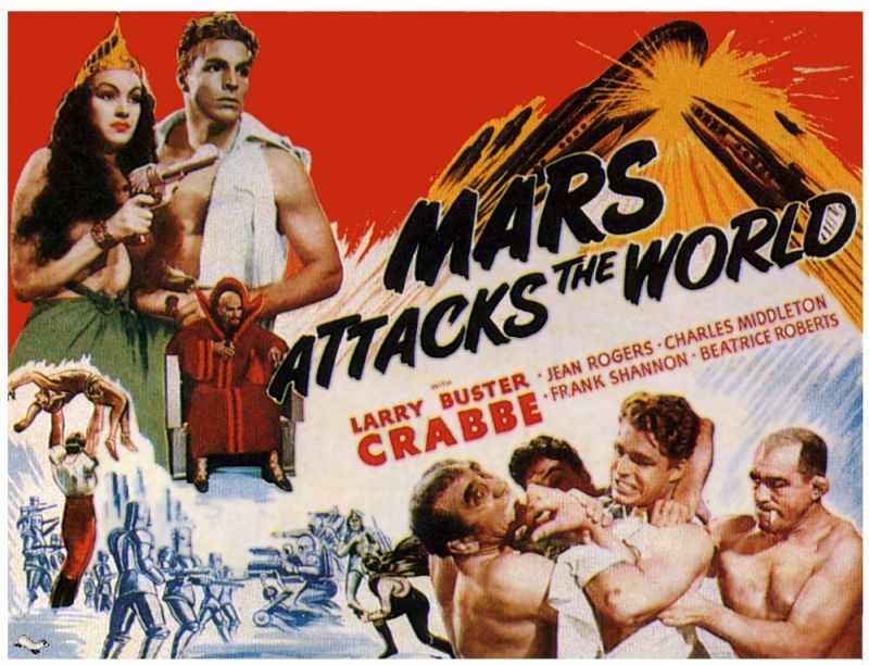 플래시 고든 화성 공격 세계 1939 영화 포스터 캔버스 인쇄