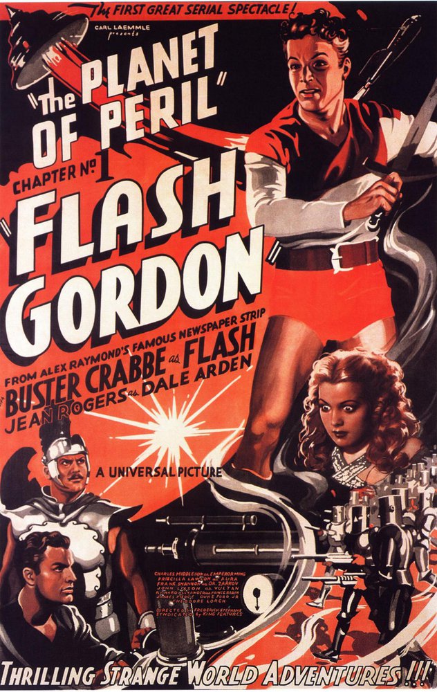 Stampa su tela del poster del film Flash Gordon Il pianeta del pericolo