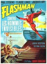 Poster del film Flashman Vs The Invisible Man, stampa su tela