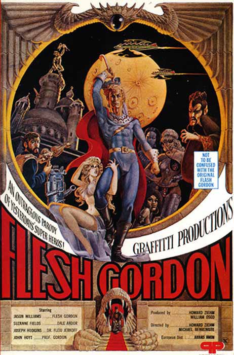 Flesh Gordon 영화 포스터 캔버스 프린트