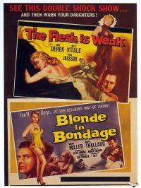 Flesh Is Week And Blonde In Bondage 1957 Movie Poster stampa su tela
