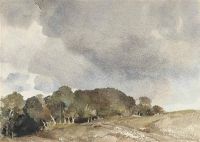 Flint William Russell Clouds Over A Spinney Goodwood 1953