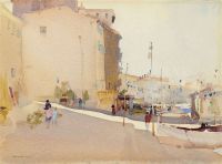 Flint William Russell Early Morning Preparations For A Fete St Tropez canvas print
