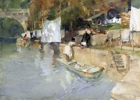 Flint William Russell On The Baise At Lavardac South West France 1967 canvas print