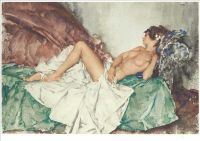 لوحة قماشية فلينت وليام راسل مستلق عارية الثالث