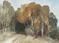 Flint William Russell Sussex Byroad Autumn canvas print