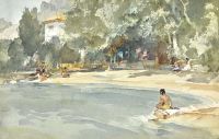 Flint William Russell The Beach At Pollenza Majorca