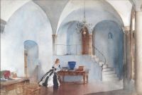Flint William Russell The Blue Salotto Il Salotto Tuscany canvas print