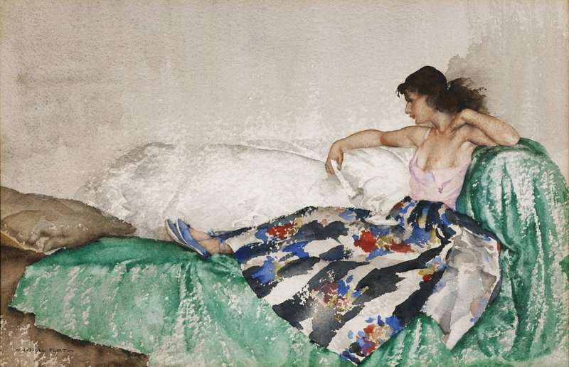 Flint William Russell The Letter 1958 canvas print