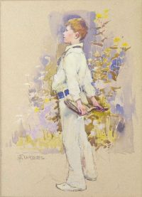 Forbes Elizabeth Adela Alec In Whites 1900 1905s canvas print