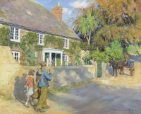 Forbes Elizabeth Adela An Old Cornish Manor 1935 canvas print
