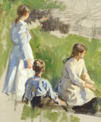 Forbes Elizabeth Adela Summer Afternoon   A Study Of Three Children canvas print