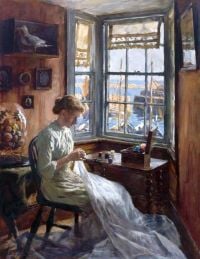 Forbes Elizabeth Adela The Harbour Window 1910 canvas print