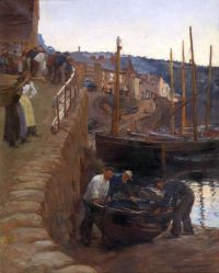 Forbes Elizabeth Adela The Slipway Newlyn 1900 canvas print