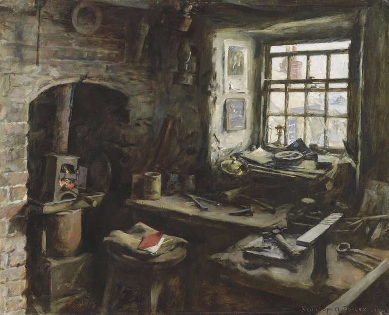 Forbes Elizabeth Adela The Welder S Shop 1940 canvas print