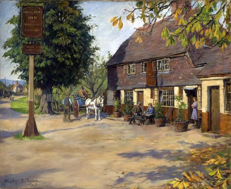 Forbes Elizabeth Adela The Wool Pack Inn 1937 canvas print