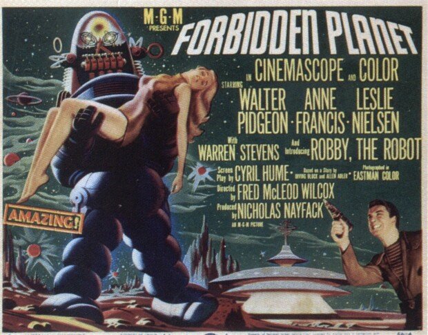 Tableaux sur toile, riproduzione de Il pianeta proibito 4 poster del film