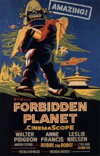 Poster del film Il pianeta proibito 5, stampa su tela