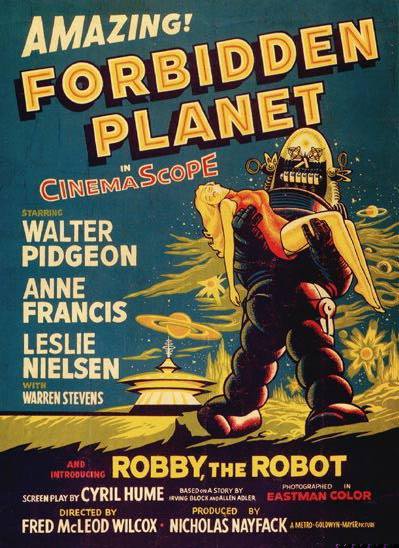 금단의 행성 영화 포스터 캔버스 인쇄