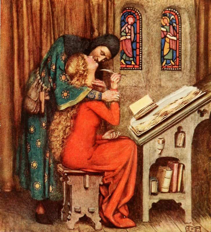 Tableaux sur toile, riproduzione di Fortescue Brickdale Eleanor Eloisa e Abelard 1919