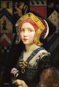 Fortescue Brickdale Eleanor Kopf eines Tudor-Mädchens