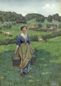 Fortescue Brickdale Eleanor Milkmaid Ca 1910