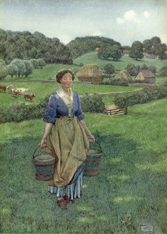 Tableaux sur toile, riproduzione di Fortescue Brickdale Eleanor Milkmaid Ca 1910
