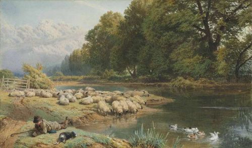 Foster Myles Birket The Shepherd S Watch canvas print
