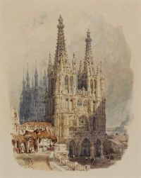 Foster Myles Birket The West Front Of The Cathedral Burgos Spain