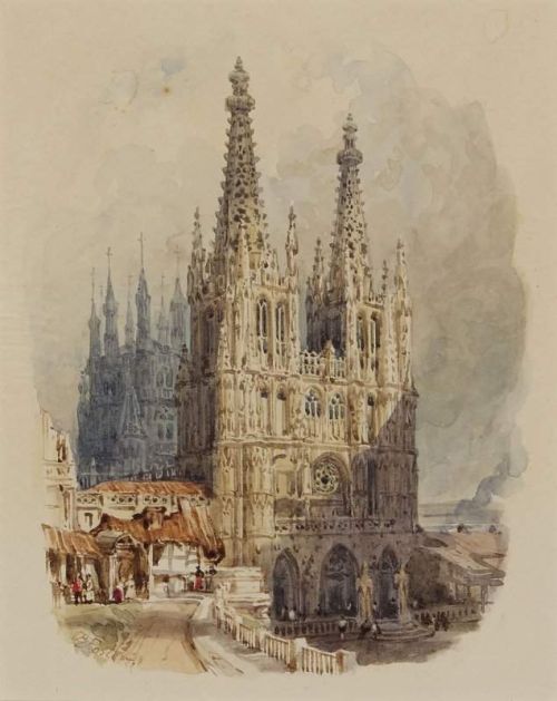 Foster Myles Birket The West Front Of The Cathedral Burgos Spain canvas print