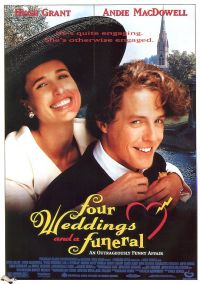 Poster del film Quattro matrimoni e un funerale del 1994 stampa su tela