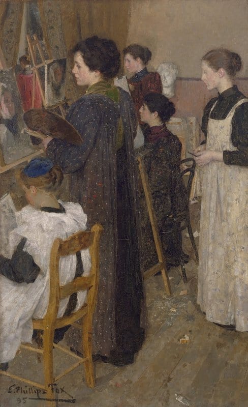 Tableaux sur toile, riproduzione di Fox Emanuel Phillips Art Students 1895